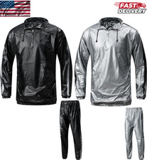 Heavy Duty Sauna Sweat Suit Exercise Gym Fitness Weight Loss Anti-Rip Suit