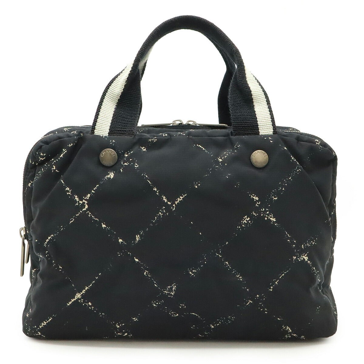 Chanel Nylon Travel Line Tote Bag Women Black One Size