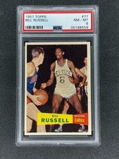 1957 Topps Bill Russell #77 ROOKIE PSA NM-MT 8 LOW POP SHARP HOF