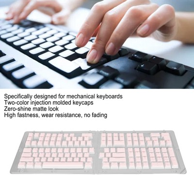 Keyboard Keycaps 129 Keys Pudding Transparent OEM Height PBT Two Color Inject CB