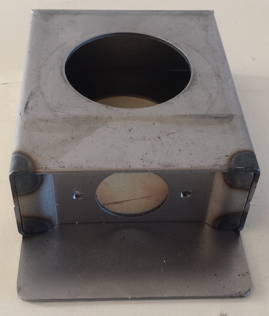 (2x) Gate / Door Steel Lock Box Single Hole Weld 1 1/2" x 3 1/2