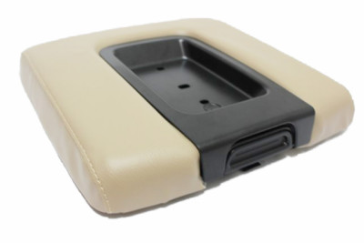 Armrest Console Cover Real Leather For 14-18 Chevy Silverado, Sierra Beige WIDE