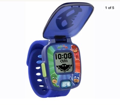 New VTech PJ Masks Super Catboy Learning Watch, Blue-Alarm Clock,4 Games,Timer