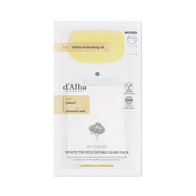 [d'Alba] White Truffle Double Mask Pack Nutritive & Hydrating - 1pcs / Free Gift