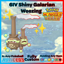 GALAR WEEZING ✨ SHINY 6IV ✨ Pokemon SCARLET and VIOLET lv100 Battle Ready +EVs