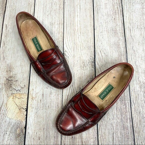 Cole Haan Mens Burgundy Red Leather 