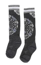 SmartWool Women's PhD Ski Light Elite Pattern Socks in Charcoal Size S L26728