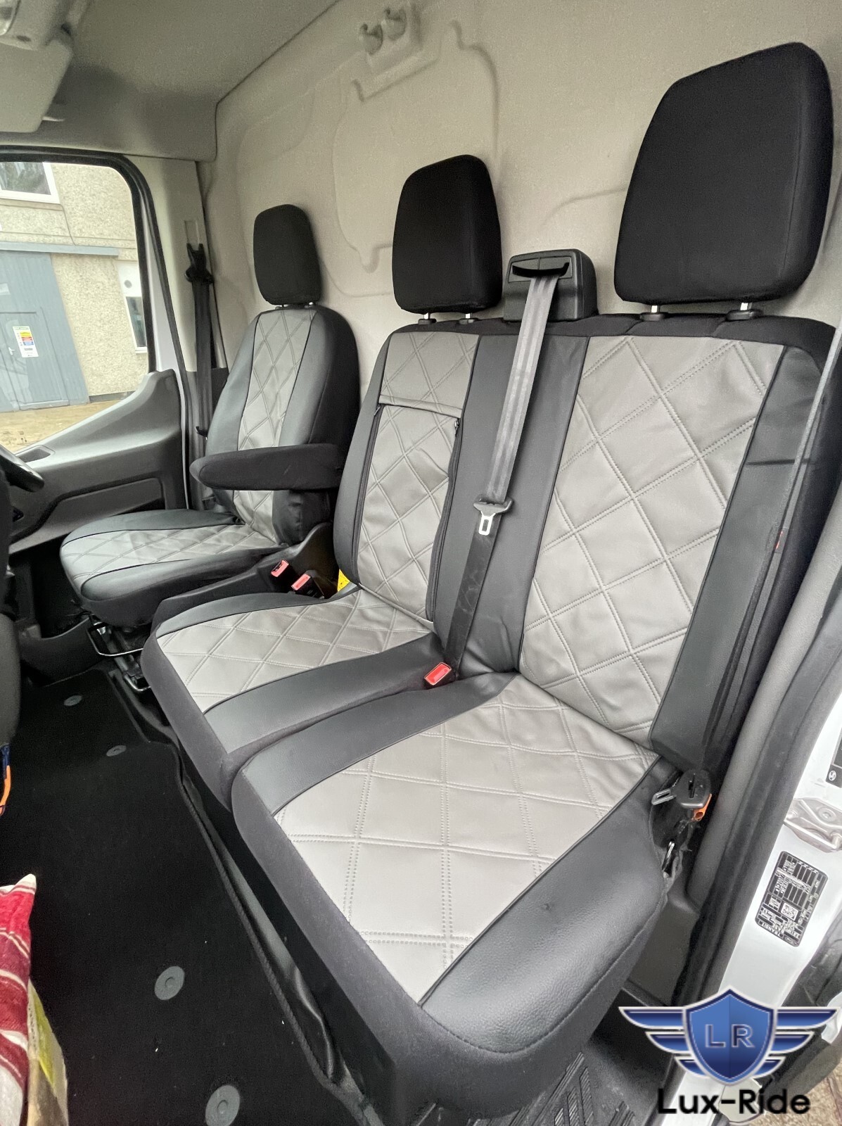TAILORED SEAT COVERS For FORD TRANSIT CUSTOM 2016 2023 EMBOSSED ART