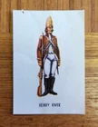 Vintage Marx Warriors of The World Henry Knox Revolutionary War Card