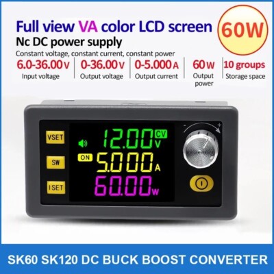 SK60 SK12 Boost Buck DC Adjustable Voltage Regulator Power Supply Solar Charging