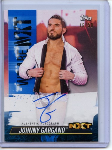 2021 Topps NXT WWE Autograph BLUE #A-JG Johnny Gargano Auto #16/50