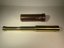 VTG Handheld Brass Telescope 25 x 30 mm Japan w/ Leather case PARTS OR REPAIR