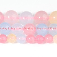 Natural 6/8/10/12mm Multicolor Morganite Round Gemstone Loose Beads 15" AAA