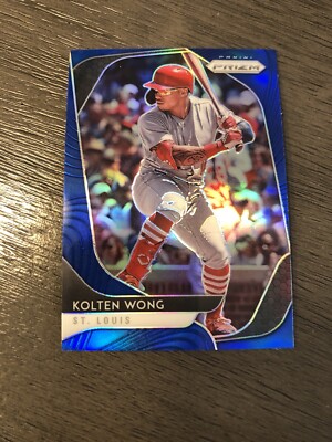 2020 Panini Prizm-Blue Wave Refractor-Kolten Wong #54-Mint