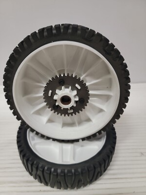 (2) OEM Craftsman Self Propelled Push Mower Drive Wheels Metal Gear -AD