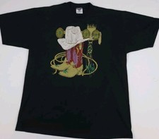 Vintage 90s Cowboy Boots Hat Western Art Print T Shirt Vtg Southwest Made In USA