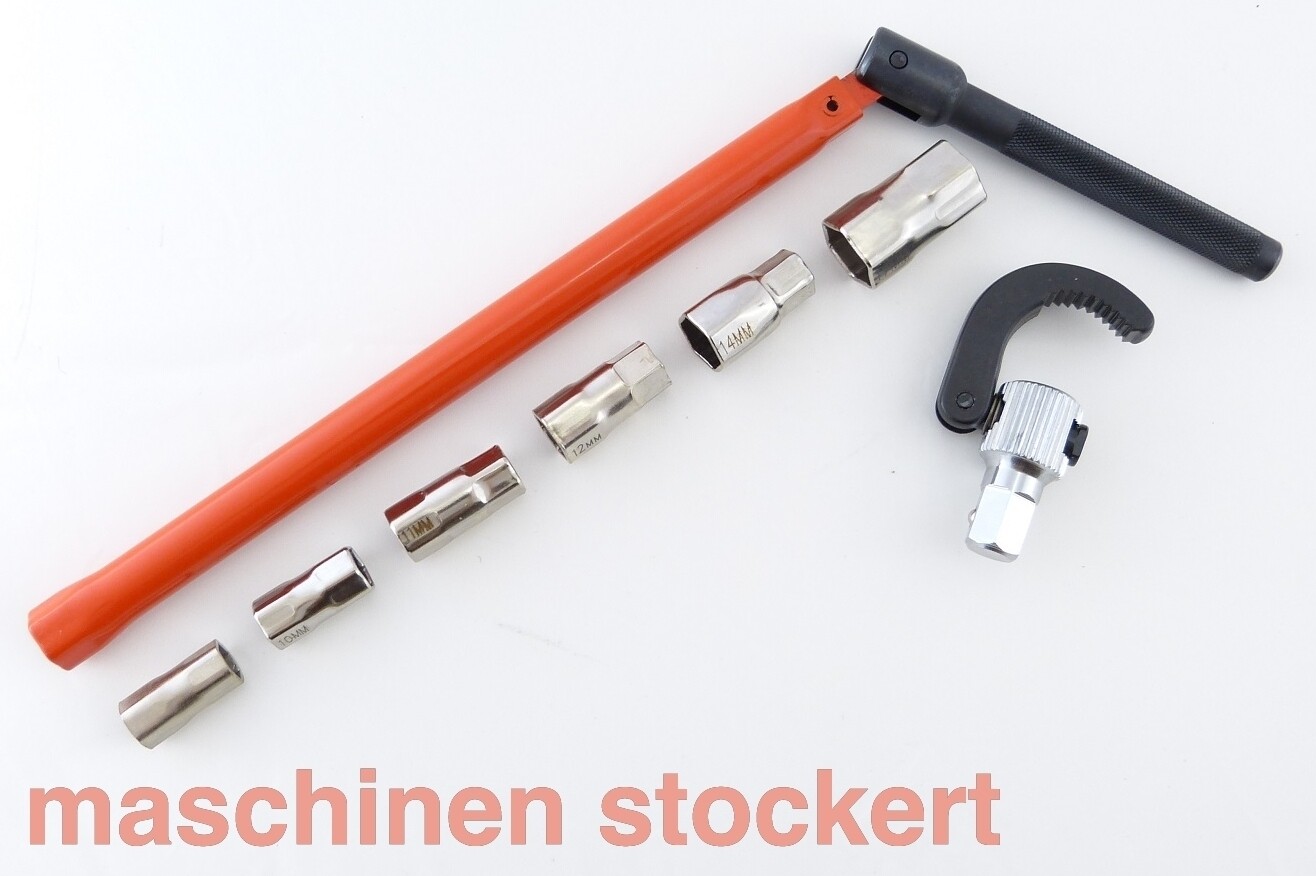 Standhahnschlüssel, Standhahnmutterschlüssel 13 mm mit Einsätzen 9 