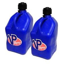 VP Racing 2 Pack Blue Square 5 Gallon Race Gas Alcohol Can Fuel Jug Utility Can
