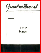 Owner's Manual IH McCormick C-21-P Farmall Super C 2pt Fast Hitch Sickle Mower