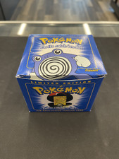 1999 Pokemon Burger King 23k Gold Plated Poliwhirl Pokeball Box READ 