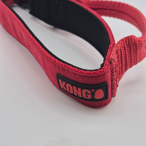 KONG Ultra Durable Red Medium Neoprene Padded Adjustable Handle Dog Collar Belt - Picture 6 of 8