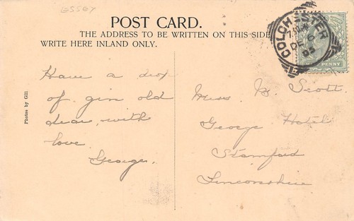 POSTAL COLCHESTER COMENZANDO LOS TRANVÍAS JULIO 1904 ESCENA ANIMADA - Imagen 2 de 2