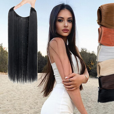 Wire In Hair Extension Long Invisible One Piece Real Natural Hidden Clip in Hair