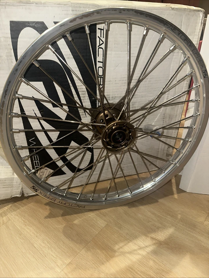 factory effex wheels front wheel 21" kx250-450f 06-11 silver rim W/Mag And Hub! - Image 4 of 4