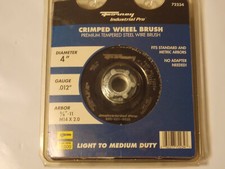 Forney 72234 Wire Wheel Brush, Crimped with Dual Arbor 5/8-Inch-11 and M14