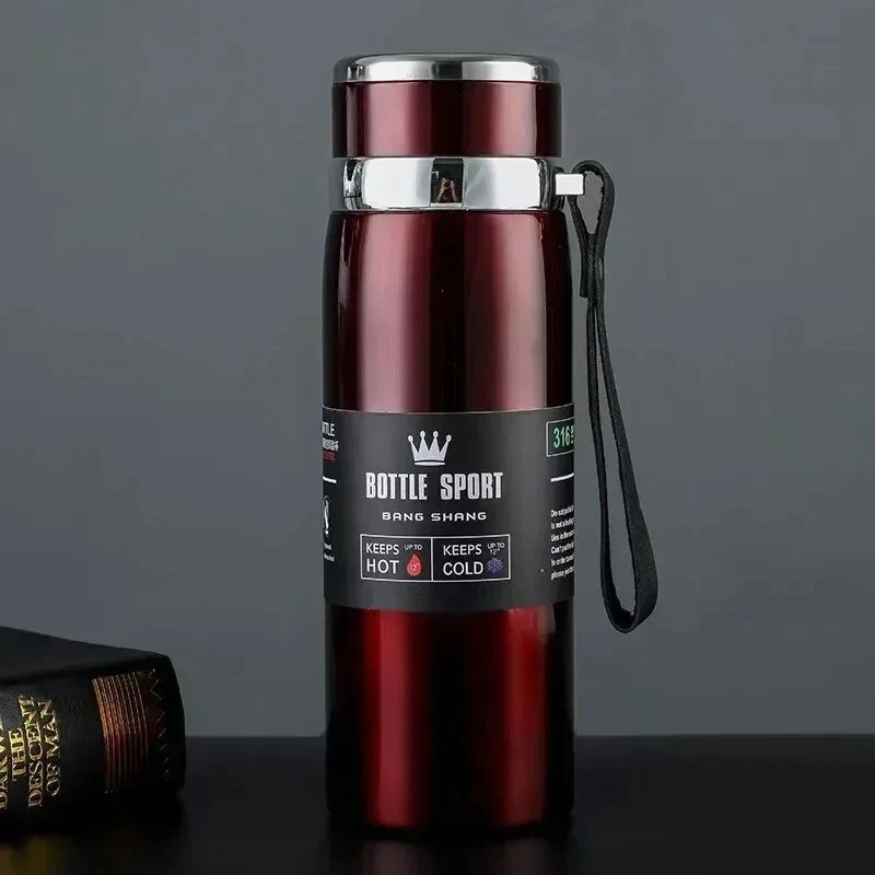 Bouteille isotherme| Gourde inoxydable|Cadeau|thé| 1000ml| Thermos chaud/Froid♻️ - Photo 4/4