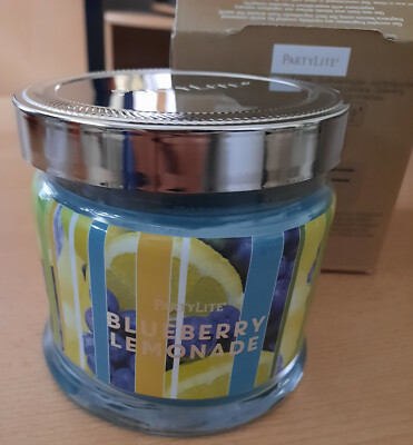 Partylite 3-Docht Kerze Duft ''Blueberry Lemonade / Blaubeere Limonade'', DWG