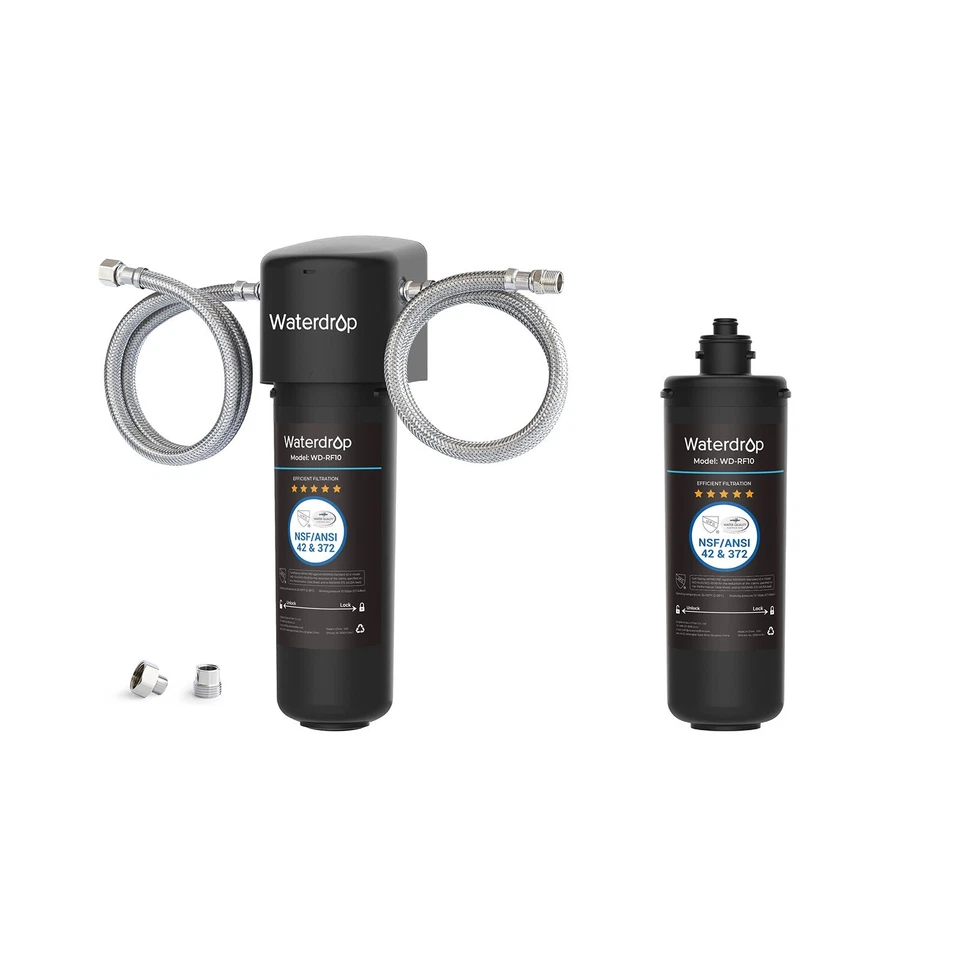 Waterdrop 10UA Untertisch Wasserfiltersystem und Extra RF10 Wasser Filter