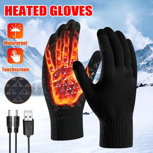 Elektrische Beheizte Handschuhe Winter Warme Touchscreen Motorrad USB Beheizbare - Bild 2 von 12