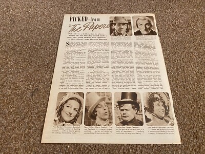 PCTBK5 PICTUREGOER ARTICLE & PICTURE. THE PICKWICK PAPERS