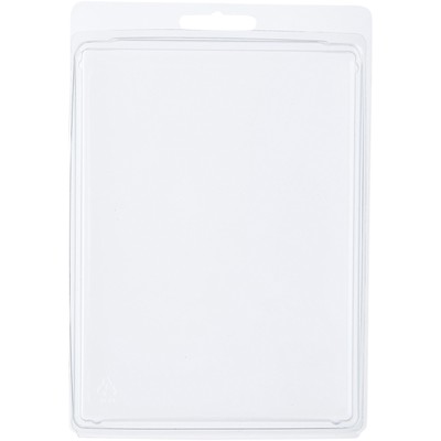 Clear Plastic Clamshell Storage Container, 6'' H x 4.5'' W x 0.5'' D, Pack of 100