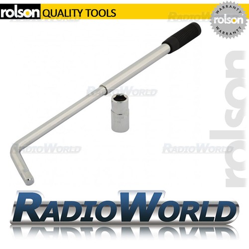Rolson Extendable Wheel Nut Bolt Wrench Breaker Bar Brace 350 - 530 mm 17 19 1/2 - Picture 2 of 2