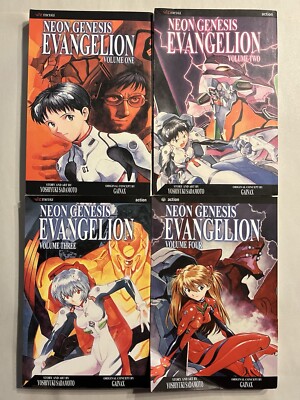Neon Genesis Evangelion Vol 1, 2, 3, 4 Manga   Sci Fi Viz English Gainax