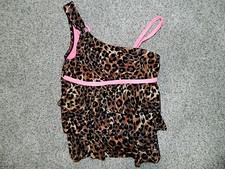 Girl's Justice Lepoard Print Tankini Top Size 7