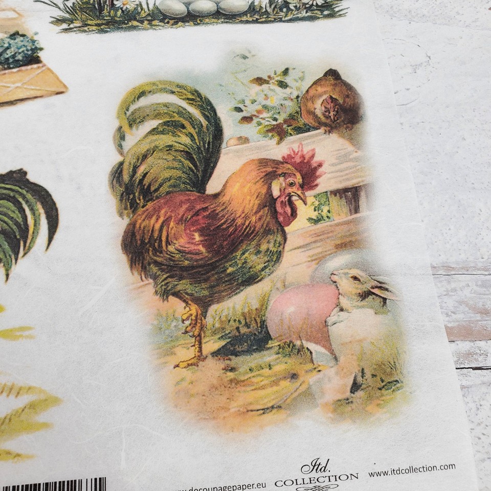 Retro Farmhouse Easter | A4 Rice Paper | ITD Collection | Paper for ...