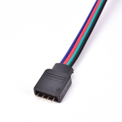 10PCS 10mm 4 Pin Male Female PCB Connector Cable For RGB 5050 3528 LED Stri-q HF - Picture 7 of 9