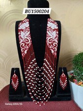 Handmade Necklace Seed Bead Boho American Style Nativ Beaded Multi Strand