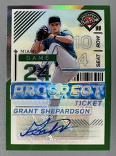 2024 Panini Prospect Edition Grant Shepardson Silver Prizm Auto #83 Marlins