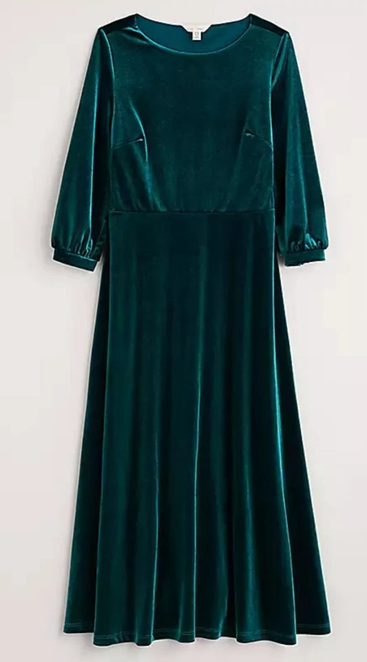 Seasalt Oak cottage Green Velvet dress size 8/10/12/14/16/18/20 - Image 2 of 4