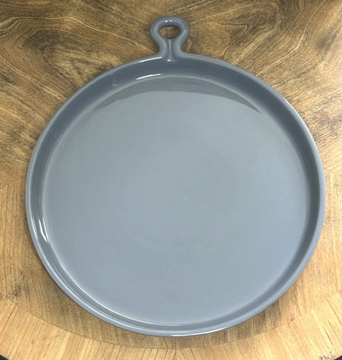 2 Pc CITYSCAPES SAMMIE Soup Bowl & Sandwich Plate Rachel Ray Dark Gray Stoneware