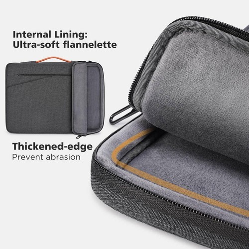 17.3 inch Laptop Sleeve Case Notebook Bag Handbag for Inch, Dark Gray - 第 3/6 張圖片
