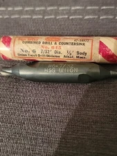 union Combined Drill & Countersink #6  7/32" New Old Stock
