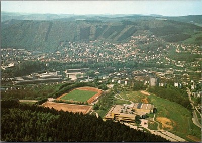 AK Werdohl Gesamtansicht Luftbild Sportanlagen Schulzentrum Risei (Nr. 1246)