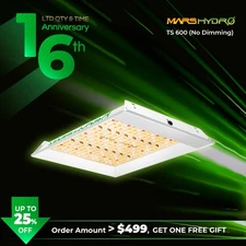 Upgraded MARS HYDRO TS 600 LED Grow Light Full Spectrum for 2x2ft Grow Tent Kits