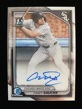 2024 Bowman Chrome Draft CASEY SAUCKE 1st Rookie AUTO #CPA-CSA White Sox RC SP