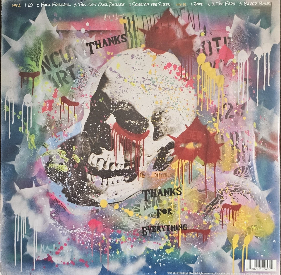 3eb Third Eye Blind  Signed Vinyl Thanks for everything. Warhol modified cover - Image 4 of 4
